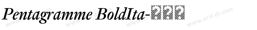 Pentagramme BoldIta字体转换